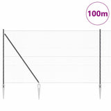 Recinzione esagonale da esterno con palo 100 x 1,6 m Grigio