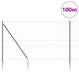 Recinzione esagonale da esterno con palo 100 x 1,6 m Grigio
