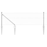 Recinzione con pali. Argento 0.6 x 10 m