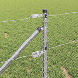 Recinzione con pali. Argento 0.6 x 10 m