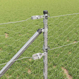 Recinzione con pali. Argento 0.6 x 10 m