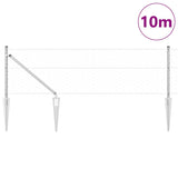 Recinzione con pali. Argento 0.6 x 10 m