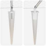 Recinzione con pali. Argento 1 x 10 m Acciaio rivestito in PVC