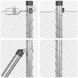 Palo della recinzione Argento 25 x 0,6 m (rete da 13 mm)