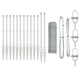 Palo della recinzione Argento 25 x 0,6 m (rete da 13 mm)