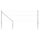 Recinzione con pali. Argento 0.6 x 25 m