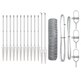 Recinzione con pali. Argento 0.6 x 25 m