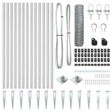 Recinzione con pali. Argento 0.6 x 25 m