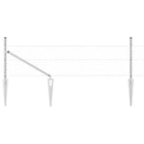 Recinzione con pali. Argento 0.5 x 50 m