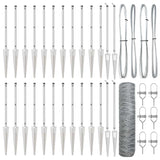 Recinzione con pali. Argento 0.8 x 50 m