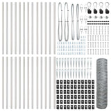 Recinzione con pali. Argento 0.8 x 50 m
