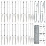 Recinzione con pali. Argento 1 x 50 m Acciaio rivestito in PVC