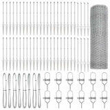 Recinzione con pali. Argento 0.5 x 100 m