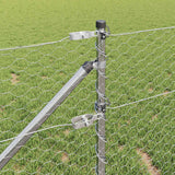 Recinzione esagonale da esterno con palo 100 x 0,6 m Argento
