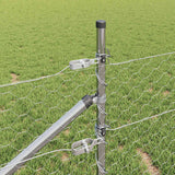Recinzione esagonale da esterno con palo 100 x 0,8 m Argento