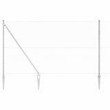 Recinzione esagonale da esterno con palo 100 x 1,5 m Argento