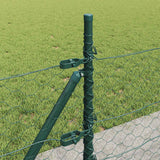 Recinzione con pali. Verde 0.5 x 10 m Acciaio rivestito in PVC