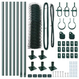 Recinzione con pali. Verde 0.5 x 10 m Acciaio rivestito in PVC