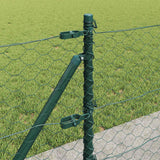 Recinzione con pali. Verde 0.6 x 10 m Acciaio rivestito in PVC