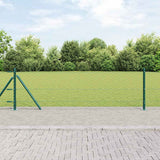 Recinzione con pali. Verde 0.6 x 10 m Acciaio rivestito in PVC