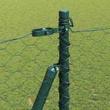 Recinzione esagonale per esterni con base in cemento 10 x 1,6 m