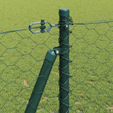 Recinzione esagonale per esterni con base in cemento 25 x 1,2 m