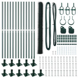 Recinzione con pali. Verde 1.4 x 25 m Acciaio rivestito in PVC