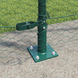 Recinzione esagonale per esterni con base in cemento 25 x 1,5 m