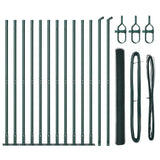 Recinzione esagonale per esterni con base in cemento 25 x 1,5 m