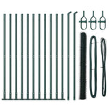 Recinzione esagonale per esterni con base in cemento 25 x 1,6 m