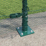 Recinzione con pali. Verde 1.5 x 50 m Acciaio rivestito in PVC