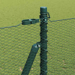 Recinzione con pali. Verde 1.5 x 50 m Acciaio rivestito in PVC