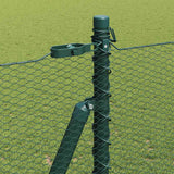 Recinzione con pali. Verde 1.5 x 50 m Acciaio rivestito in PVC