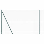 Recinzione con pali. Verde 1.5 x 50 m Acciaio rivestito in PVC