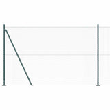 Recinzione con pali. Verde 1.5 x 50 m Acciaio rivestito in PVC
