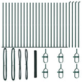 Recinzione con pali. Verde 1.5 x 50 m Acciaio rivestito in PVC