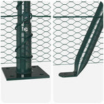Recinzione con pali. Verde 0.8 x 100 m Acciaio rivestito in PVC