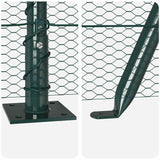 Recinzione con pali. Verde 0.8 x 100 m Acciaio rivestito in PVC