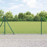 Recinzione con pali. Verde 0.8 x 100 m Acciaio rivestito in PVC