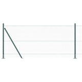 Recinzione con pali. Verde 0.8 x 100 m Acciaio rivestito in PVC