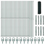 Recinzione con pali. Verde 0.8 x 100 m Acciaio rivestito in PVC