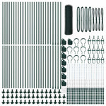 Recinzione con pali. Verde 0.8 x 100 m Acciaio rivestito in PVC