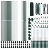 Recinzione con pali. Verde 0.8 x 100 m Acciaio rivestito in PVC