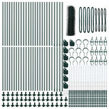 Recinzione esagonale per esterni con base in cemento 100 x 1 m