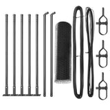 Recinzione con pali. Grigio 0.5 x 10 m Acciaio rivestito in PVC