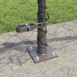 Recinzione esagonale con base in cemento 10 x 0,5 m Grigio Rete