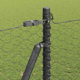 Recinzione esagonale per esterni con base in cemento 10 x 1,5 m