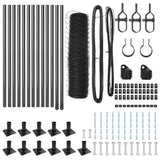 Recinzione con pali. Grigio 0.6 x 25 m Acciaio rivestito in PVC