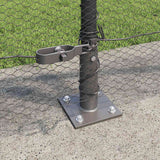 Recinzione con pali. Grigio 1 x 25 m Acciaio rivestito in PVC