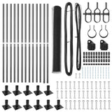 Recinzione con pali. Grigio 1 x 25 m Acciaio rivestito in PVC